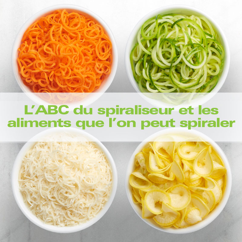 L’ABC du spiraliseur et les aliments que l’on peut spiraler