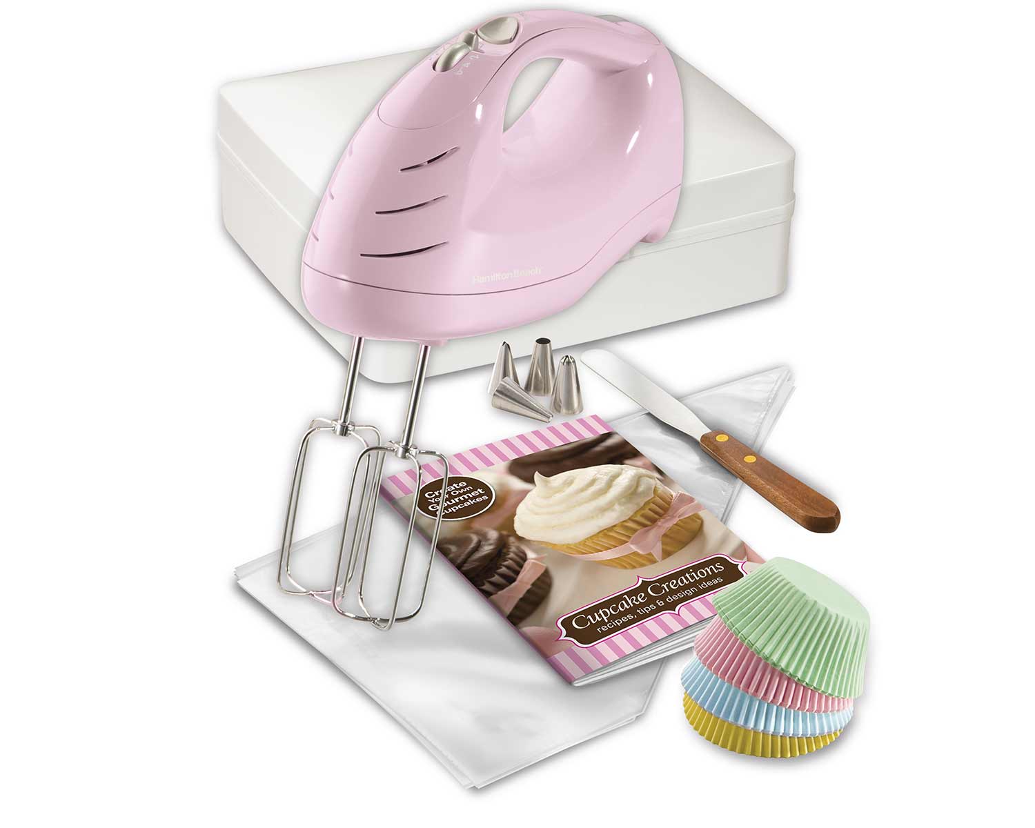 Cupcake Creations Hand Mixer with Decorating Kit & Storage Case (62666)