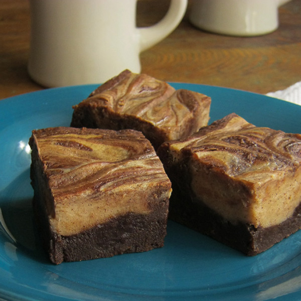 Cafe Mocha Marble Brownies