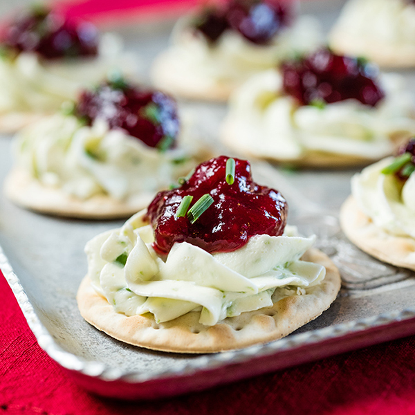 Jalapeno Cream Cheese and Cranberry Appetizers
