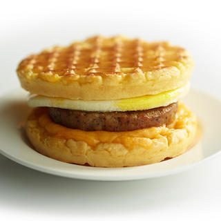 Sausage, Egg and Cheese Waffle Sandwich image