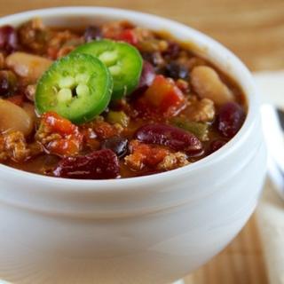 Slow Cooker Three-Bean Turkey Chili image