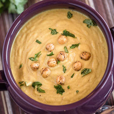 Roasted Cauliflower Soup with Turmeric