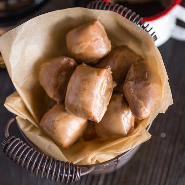 Coffee Beignets with Coffee Glaze