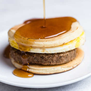 Sausage, Egg and Pancake Breakfast Sandwich