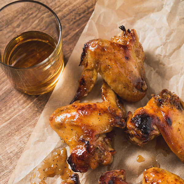 Slow Cooker Bourbon Maple Wings