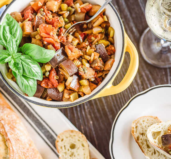 Slow Cooker Eggplant Caponata