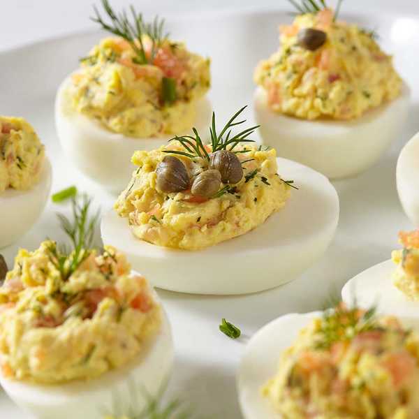 Smoked Salmon Deviled Eggs