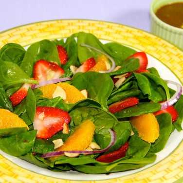 Strawberry Spinach Salad with Orange Balsamic Vinaigrette